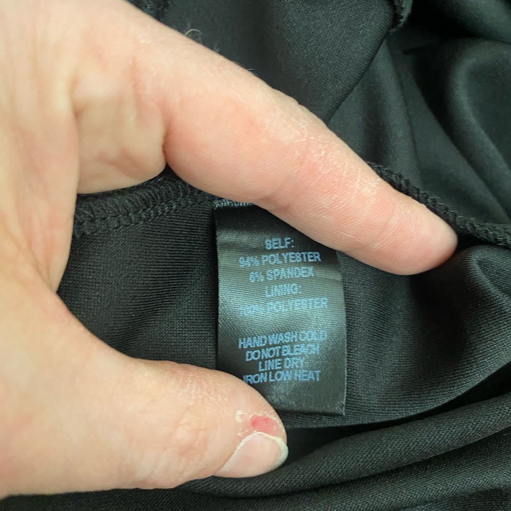 SOLD- Lulus After Midnight Black Ruffle Leg Strapless Jumpsuit - Picture 3 of 12